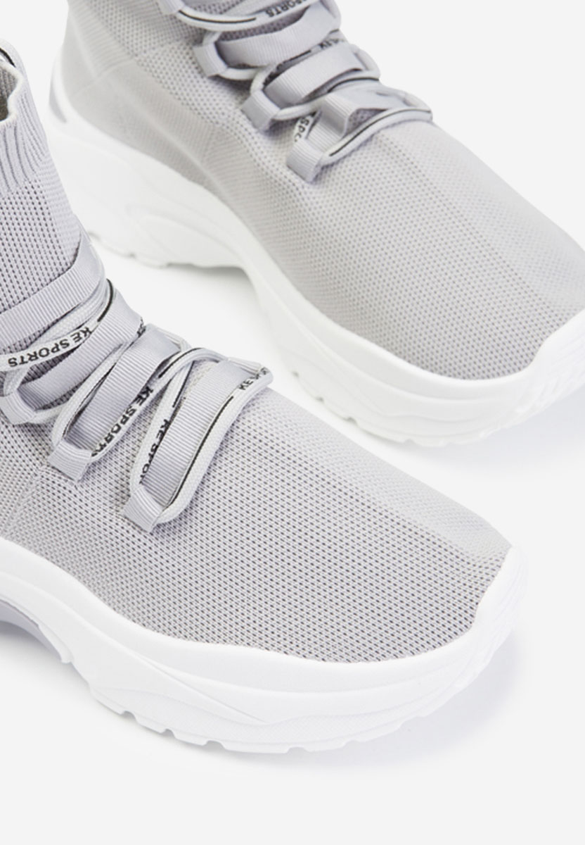 Baskets montantes gris Loving