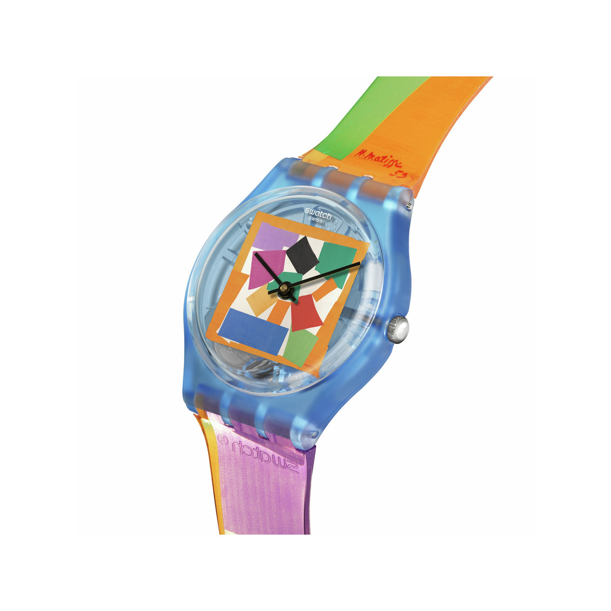 Montre SWATCH Gent biosourced Matisse's snail homme bracelet plastique transparent