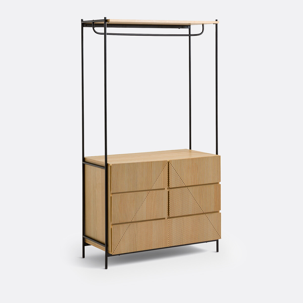 LA REDOUTE INTERIORS<br>Módulo de vestir, área para pendurar roupas + 5 gavetas, Lodge