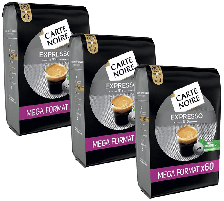 180 dosettes souples N°8 Espresso Classic - CARTE NOIRE