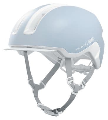 Casque Ville Abus HUD-Y Pure Aqua Bleu Clair/Blanc