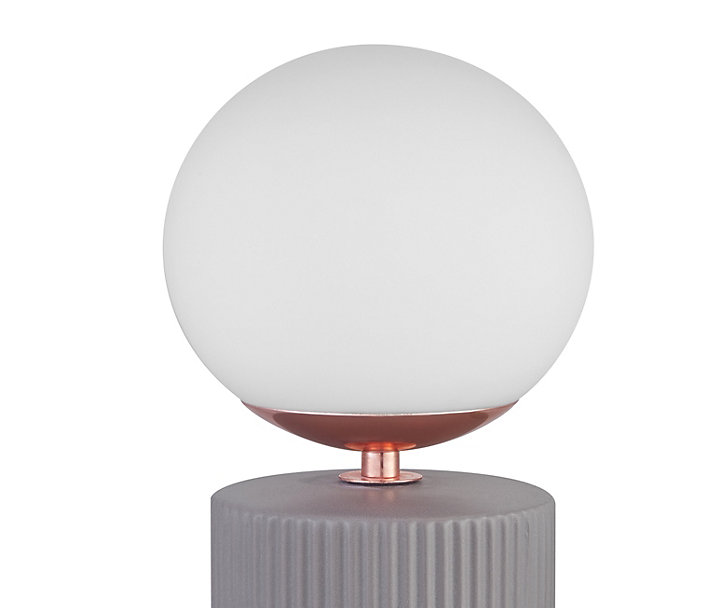 Lampe à poser Gayle céramique finition cuivre Ø16 x H.40,5 cm