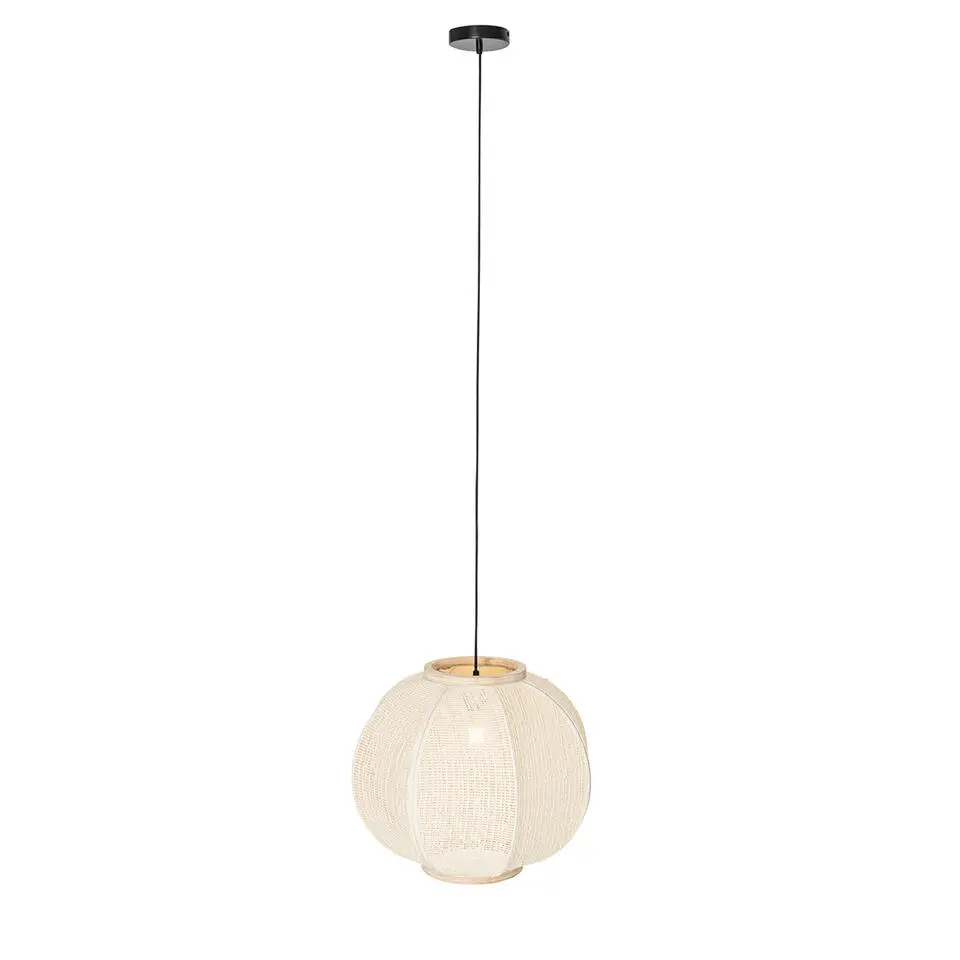 Qazqa hanglampen rob wit e27