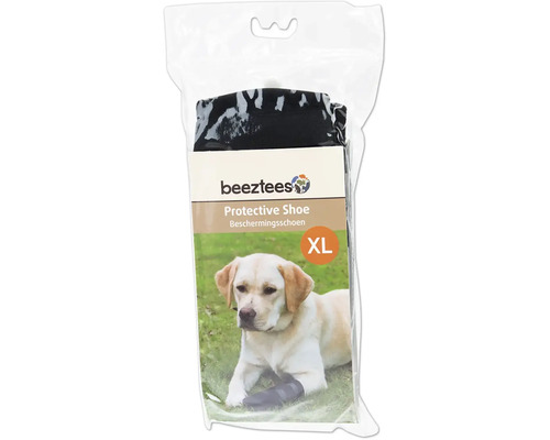 Beetztees XL Pootbeschermers voor Honden - Beschermschoenen, 5 Stuks, Neopreen met Kunstleren Zool, Pootmaat ca. 9,5 x 9 cm