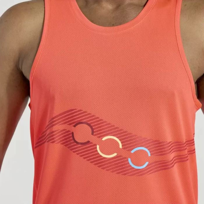 Saucony Herre Singletter Stopwatch Singlet Orange