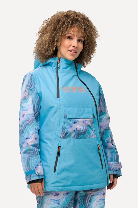 Performance-Jacke, Kapuze, wasserdicht, 2-Wege-Zipper