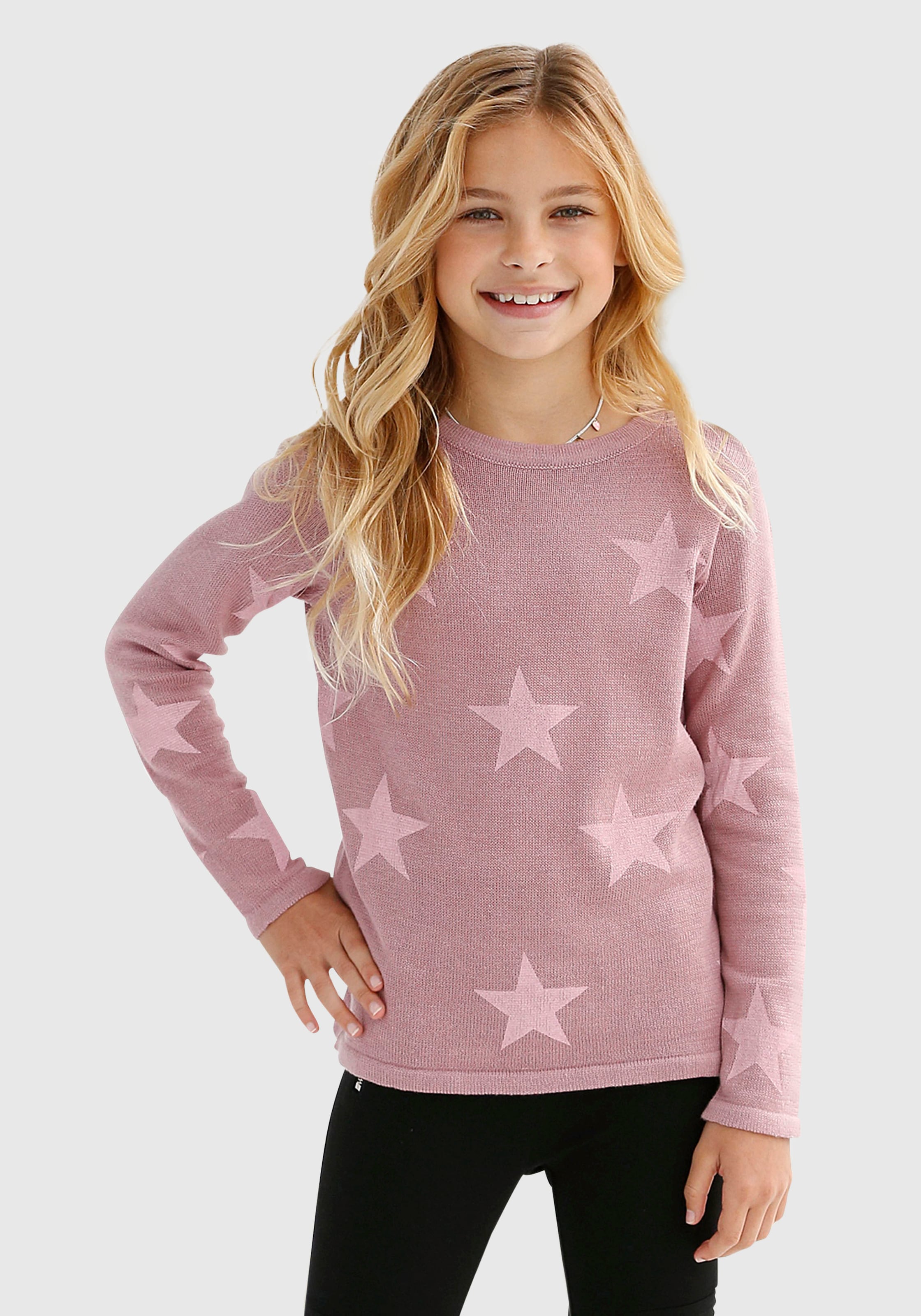KIDSWORLD Strickpullover »Sterne-Pullover«, mit Sternen - Druck