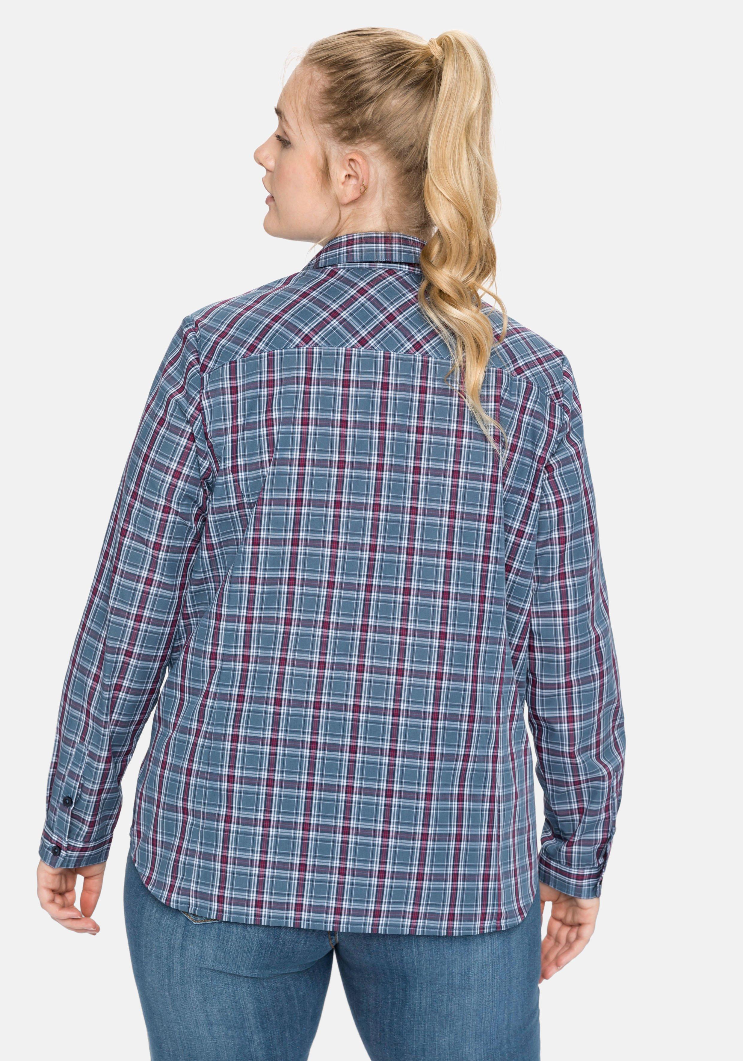 Karierte Wanderbluse mit Taschen