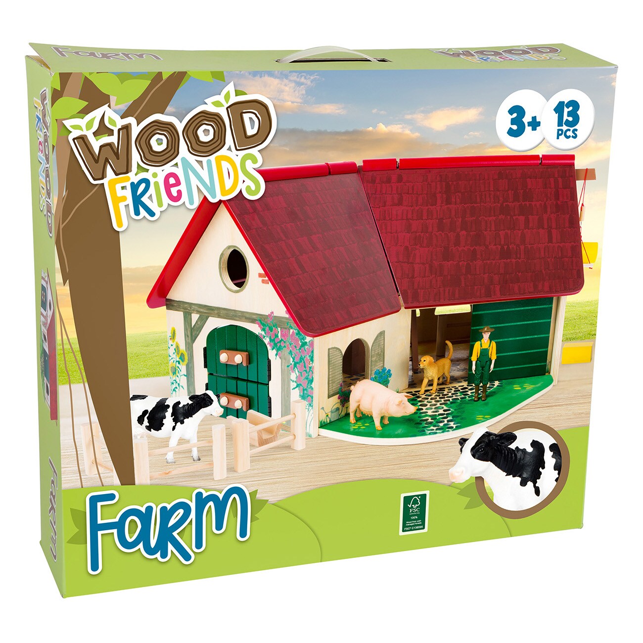 Smallfoot Woodfriends Bauernhof 11005 Mehrfarbig Kinderbauernhof