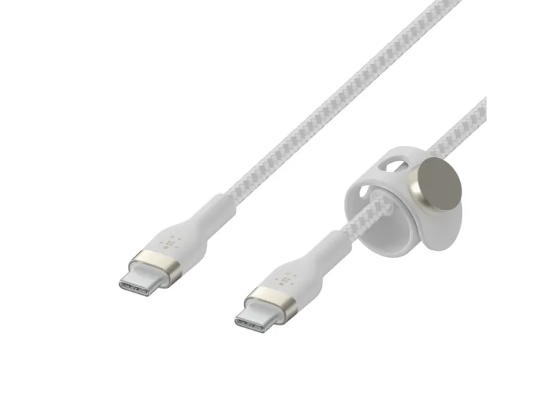 Belkin BoostCharge - USB-kabel - 24 pin USB-C (han) til 24 pin USB-C (han) - 3 m - hvid