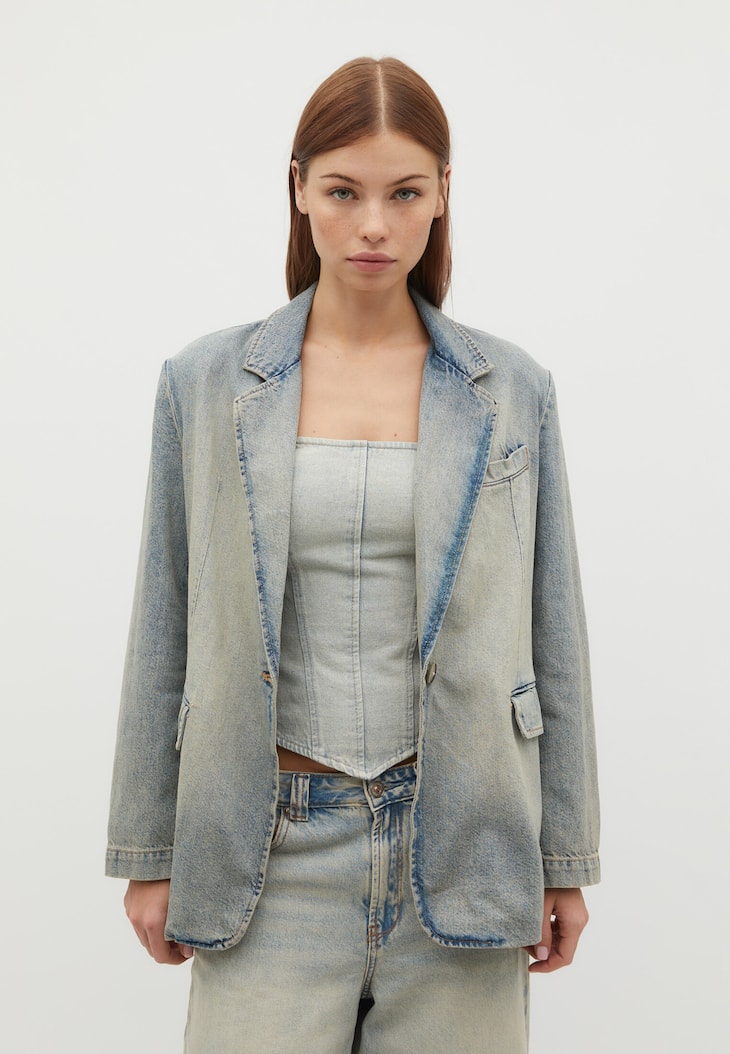 Denim blazer