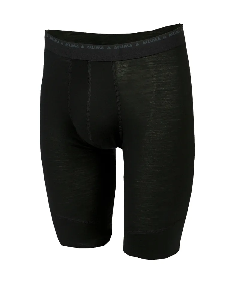 Aclima Men's LightWool Shorts Long Jet Black