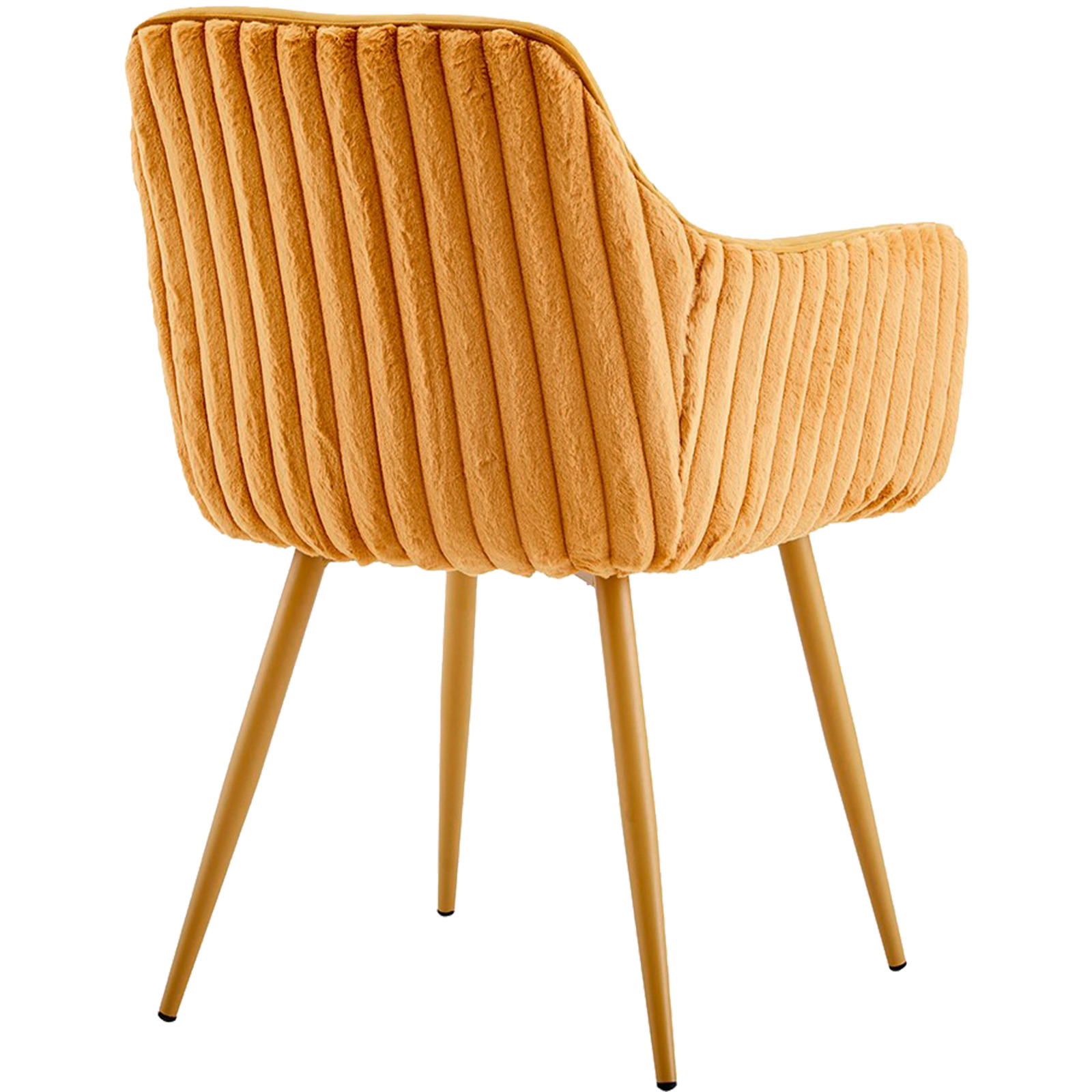 Polsterstuhl Fluffy Samt/Cord senf
