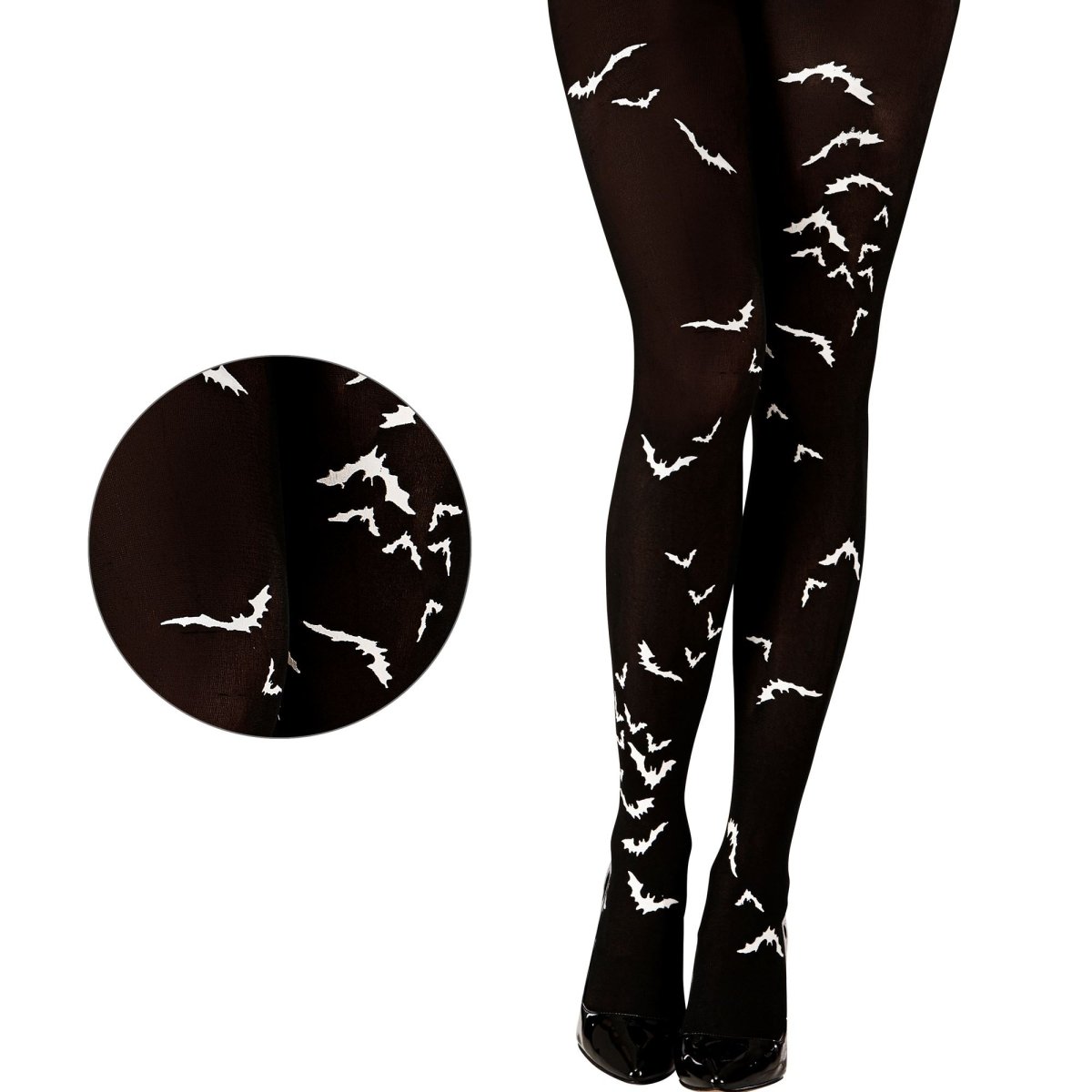 Vleermuis Panty Zwart