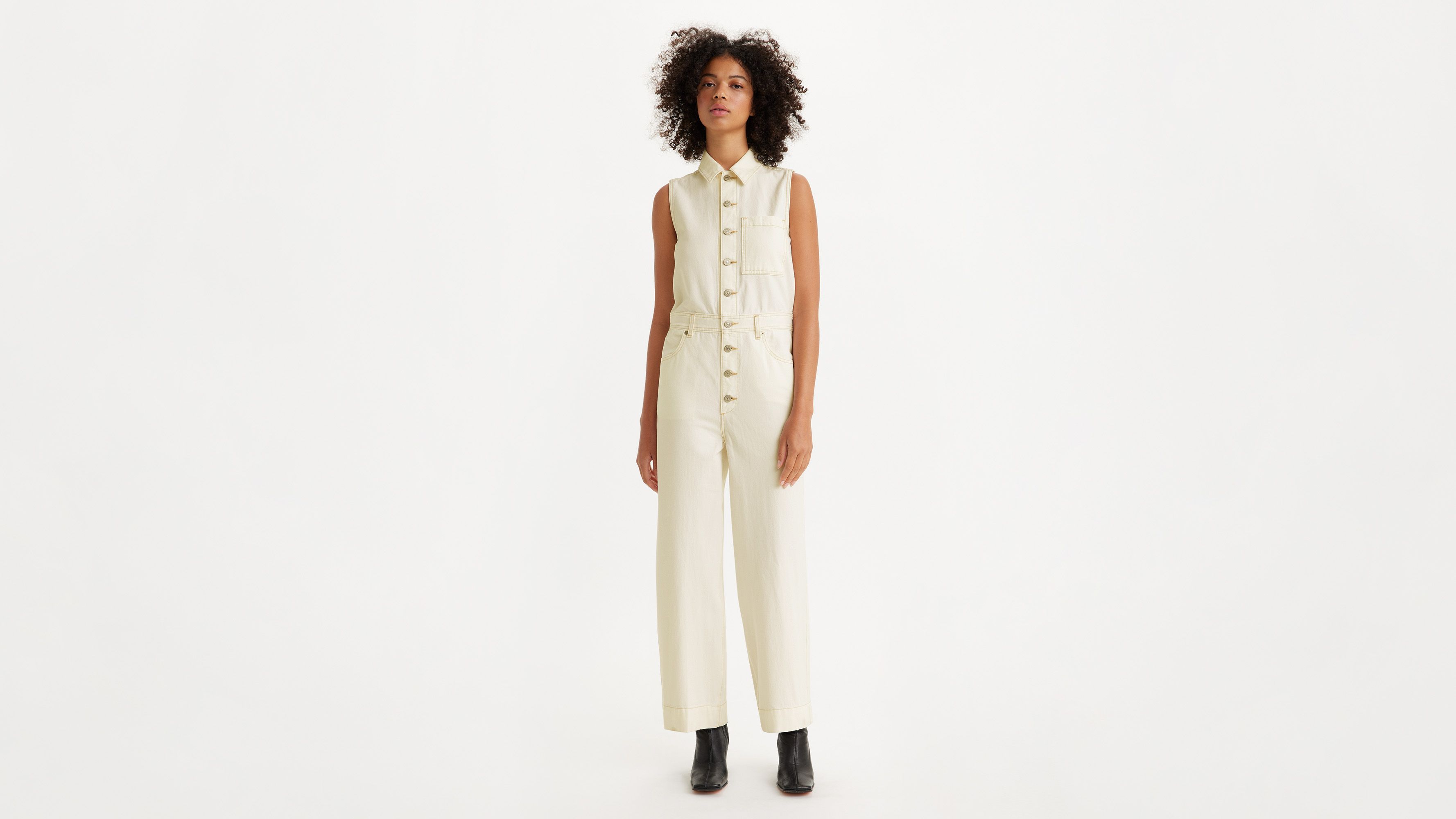 Combinaison sans manches - White Stonewash - Blanc