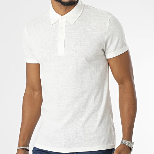 Polo Manches Courtes Beige Clair