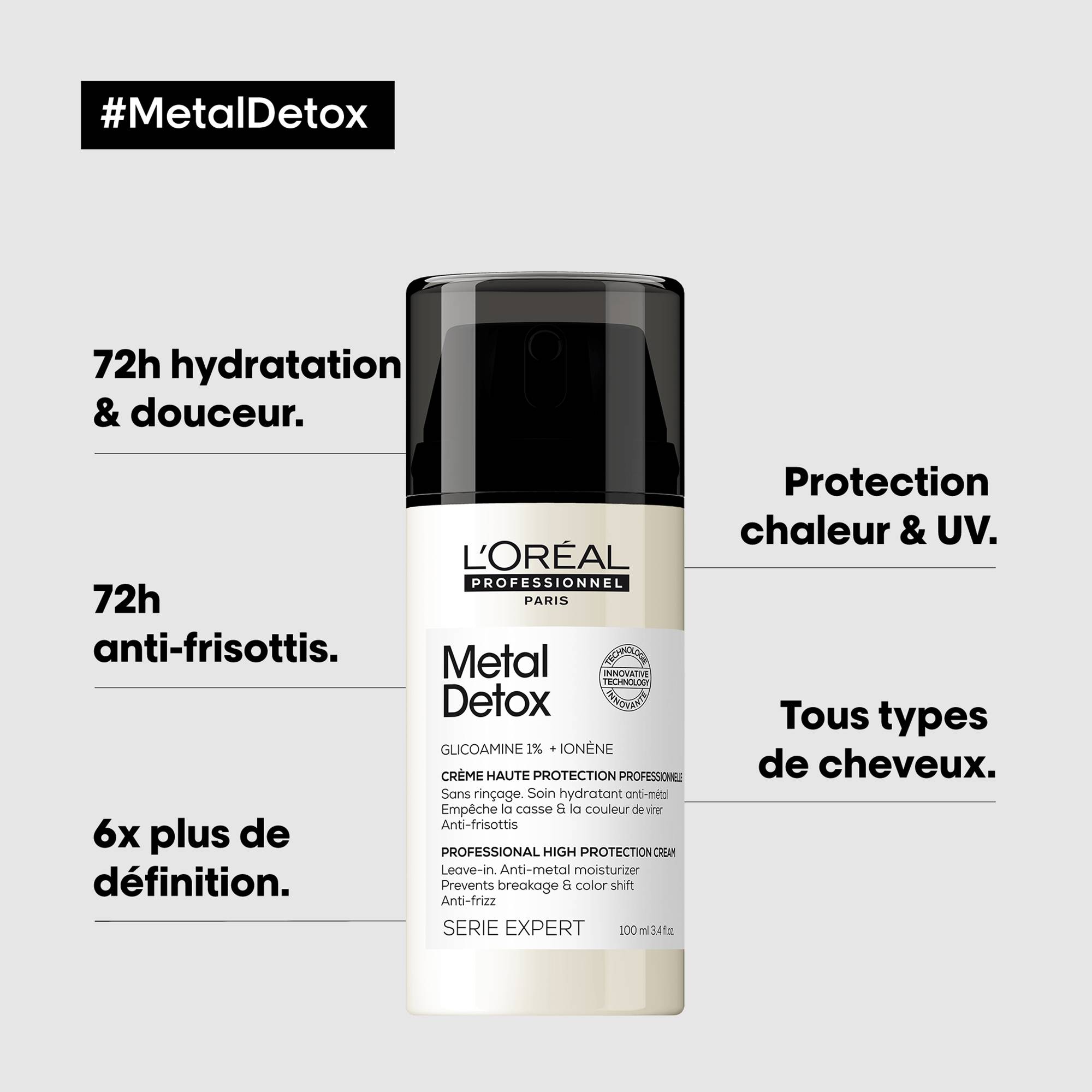 Crème haute protection sans rinçage Metal Detox / 100ml