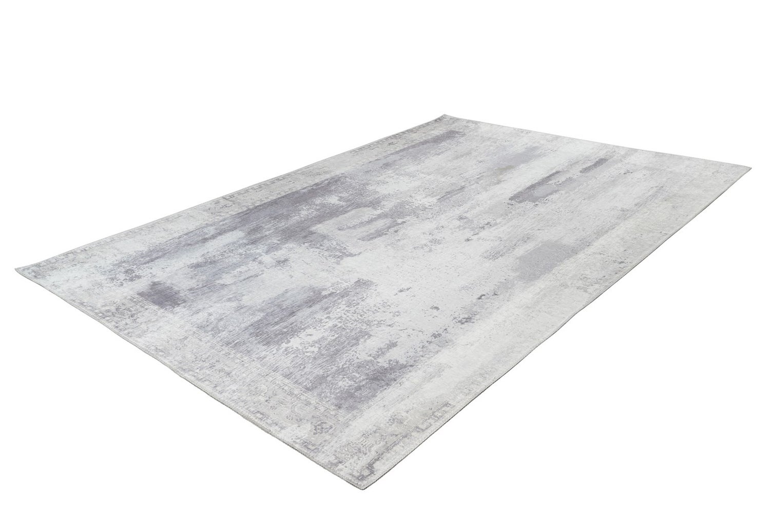 Platgeweven vloerkleed Stellara Grey Modern, vintage design 80 x 150 cm