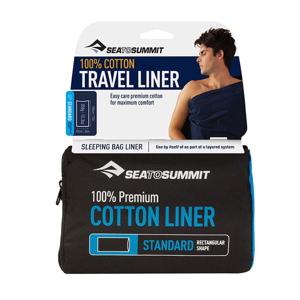 Sea To Summit COTON - Drap sac de couchage navy blue