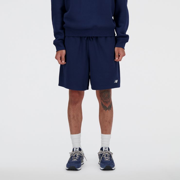 New BalanceFrench Terry Short 7 Inch - blau