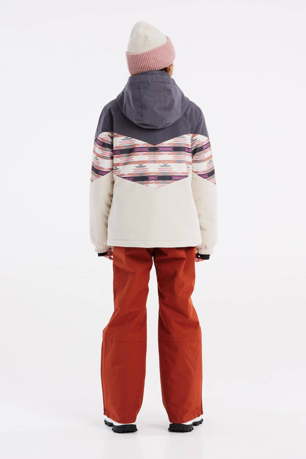 Protest ski-jack PRTSWAN JR offwhite/grijs/roze
