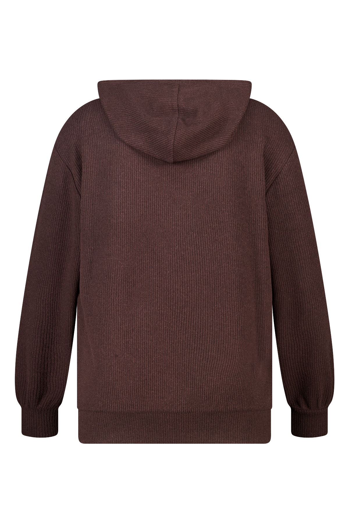 Capuchon trui met drawstrings Donker bruin