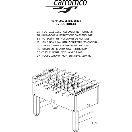 Carromco Fodboldbord Evolution-xt