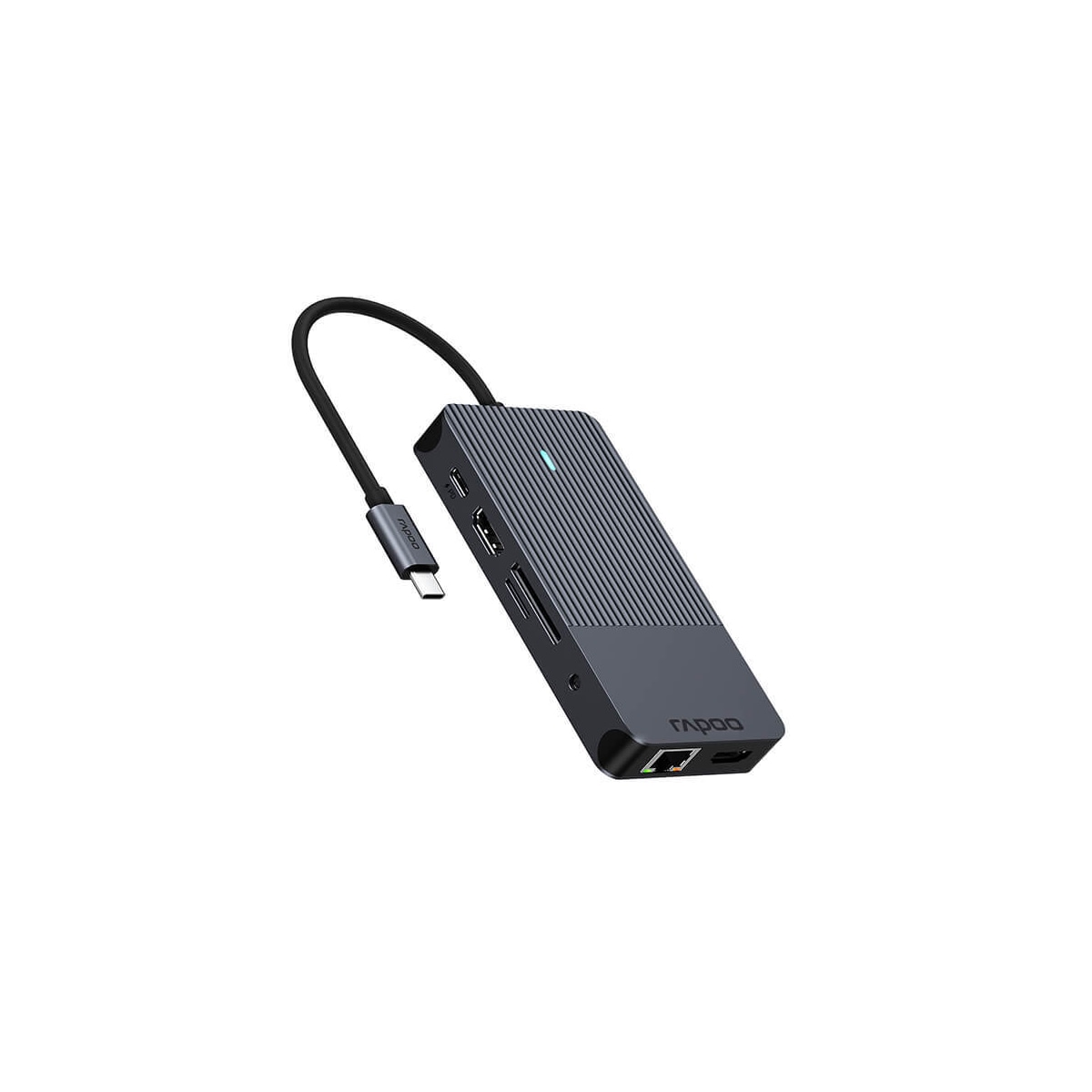RAPOO UCM-2005 10-i-1 USB-C Multiport Adapter hub (sort)