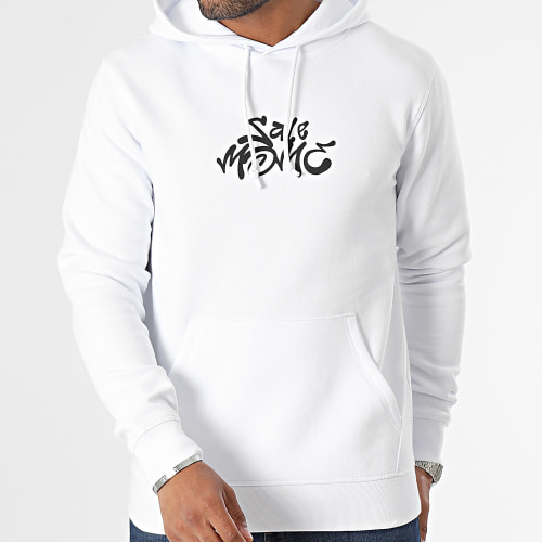 Sweat Capuche Nounours Graffiti Head Blanc