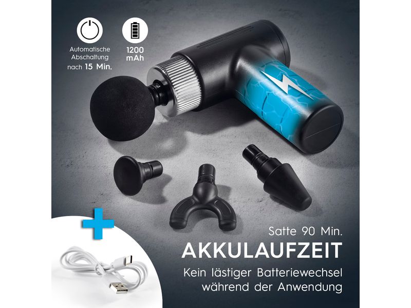 VITALmaxx Massage Pistole Mini-Gun 5-teilig Mini Massage-Gun