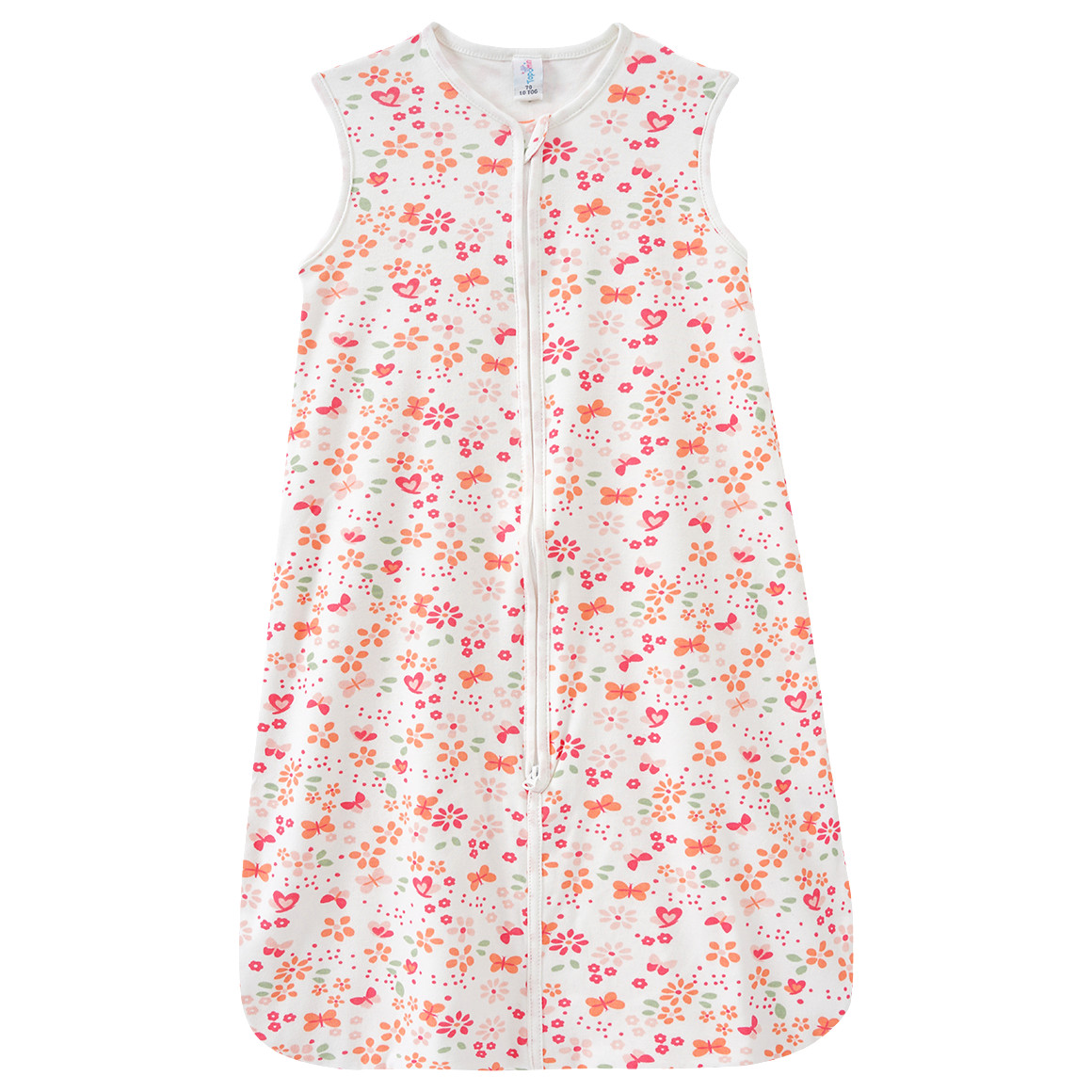 Topomini Baby Sommer-Schlafsack mit Blümchen weiss / pink / orange
