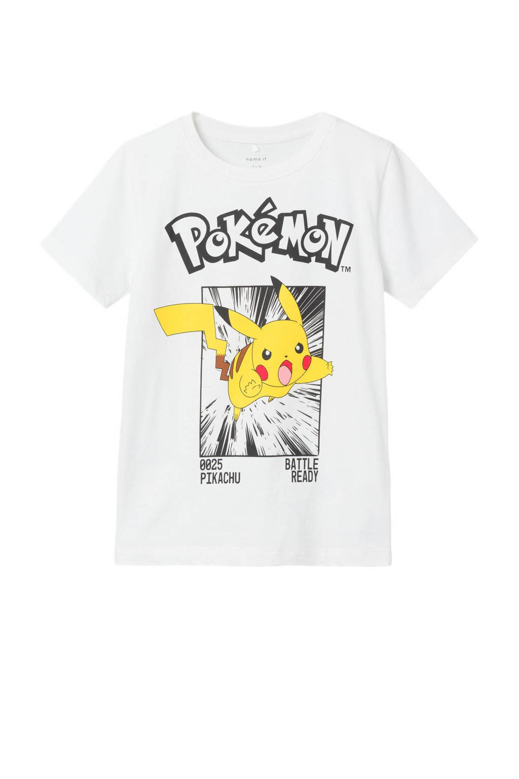 NAME IT T-shirt NKMNOISI met Pokemon printopdruk wit/geel/zwart