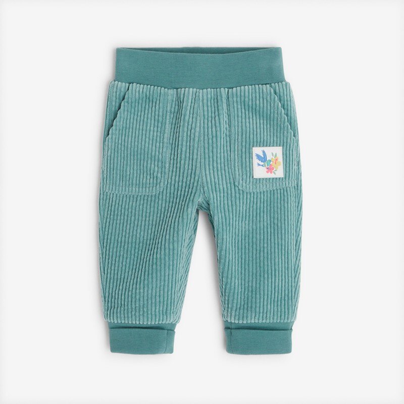 Pantalon bébé mixte en velours puebla vert bleuté naissance Catimini Vert