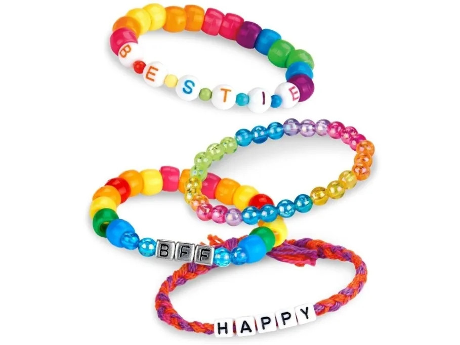 SHIMMER N SPARKLE ABC FASHION BEAD BRACELETS