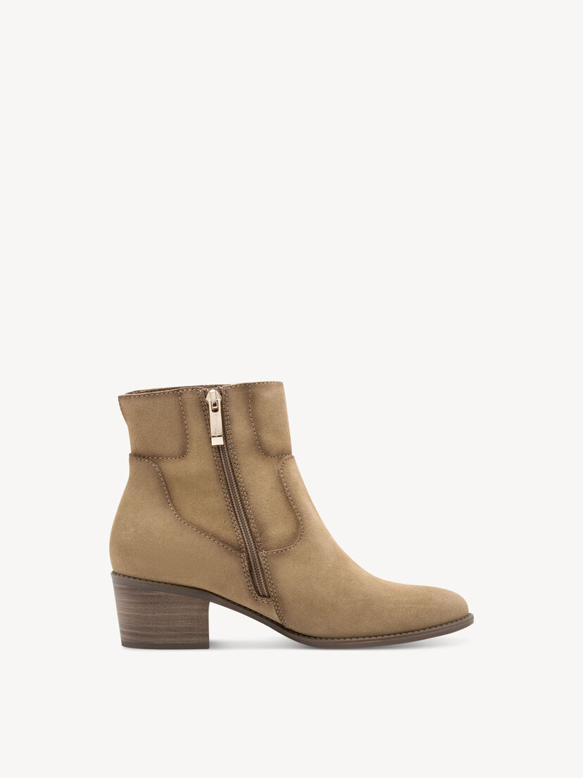 Leren Enkellaarsje - beige