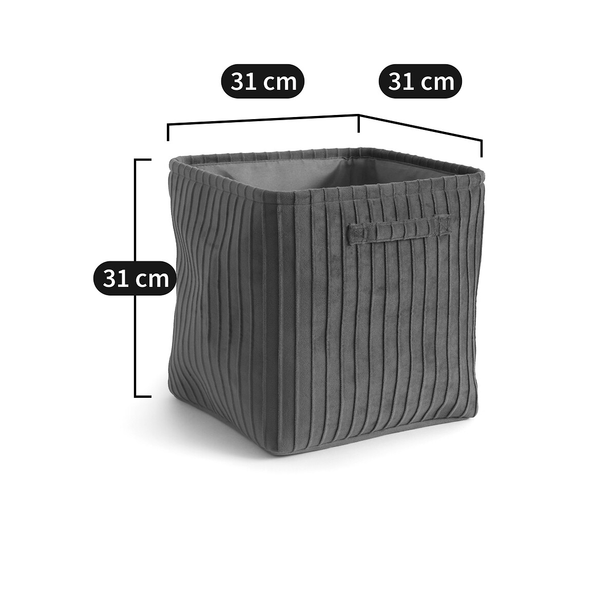 LA REDOUTE INTERIEURS<br>Cesto em veludo plissado, Velvetas