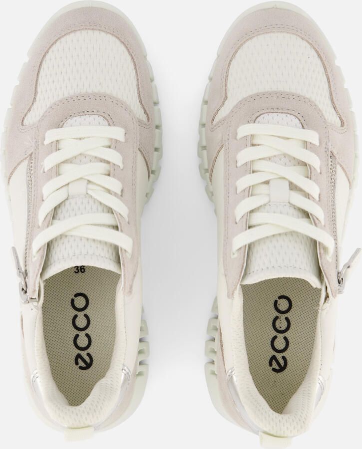 ECCO Gruuv Side Zip Sneakers beige Leer