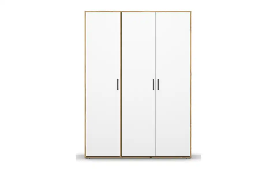 Drehtürenschrank Absetzung: Eiche Artisan 140 cm 3 Stück