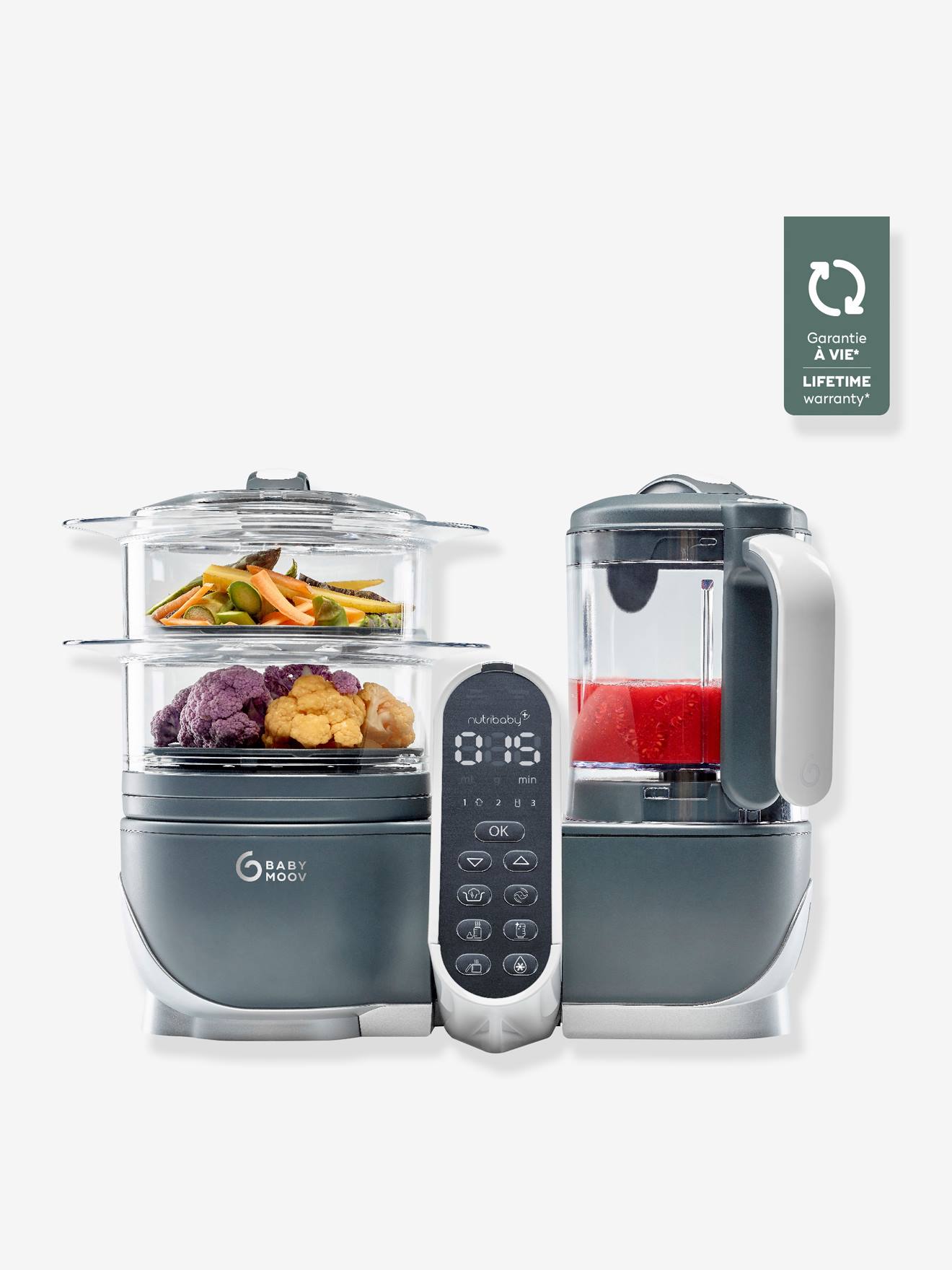 Robô multifuncional BABYMOOV Nutribaby+, cinza escuro
