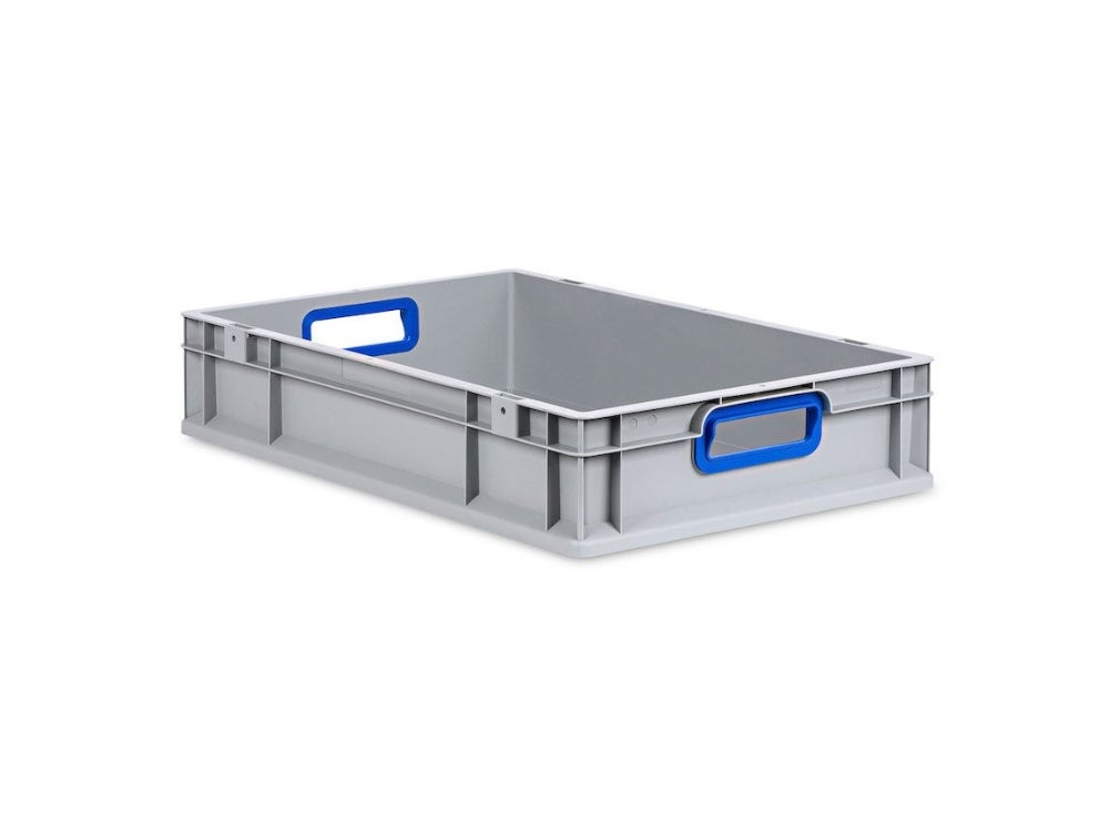 PROREGAL Eurobox Nextgen Kleur HxBxD 12 x 40 x 60 cm 23 liter Handgrepen Blauw Open gladde bodem Euro container transportbox