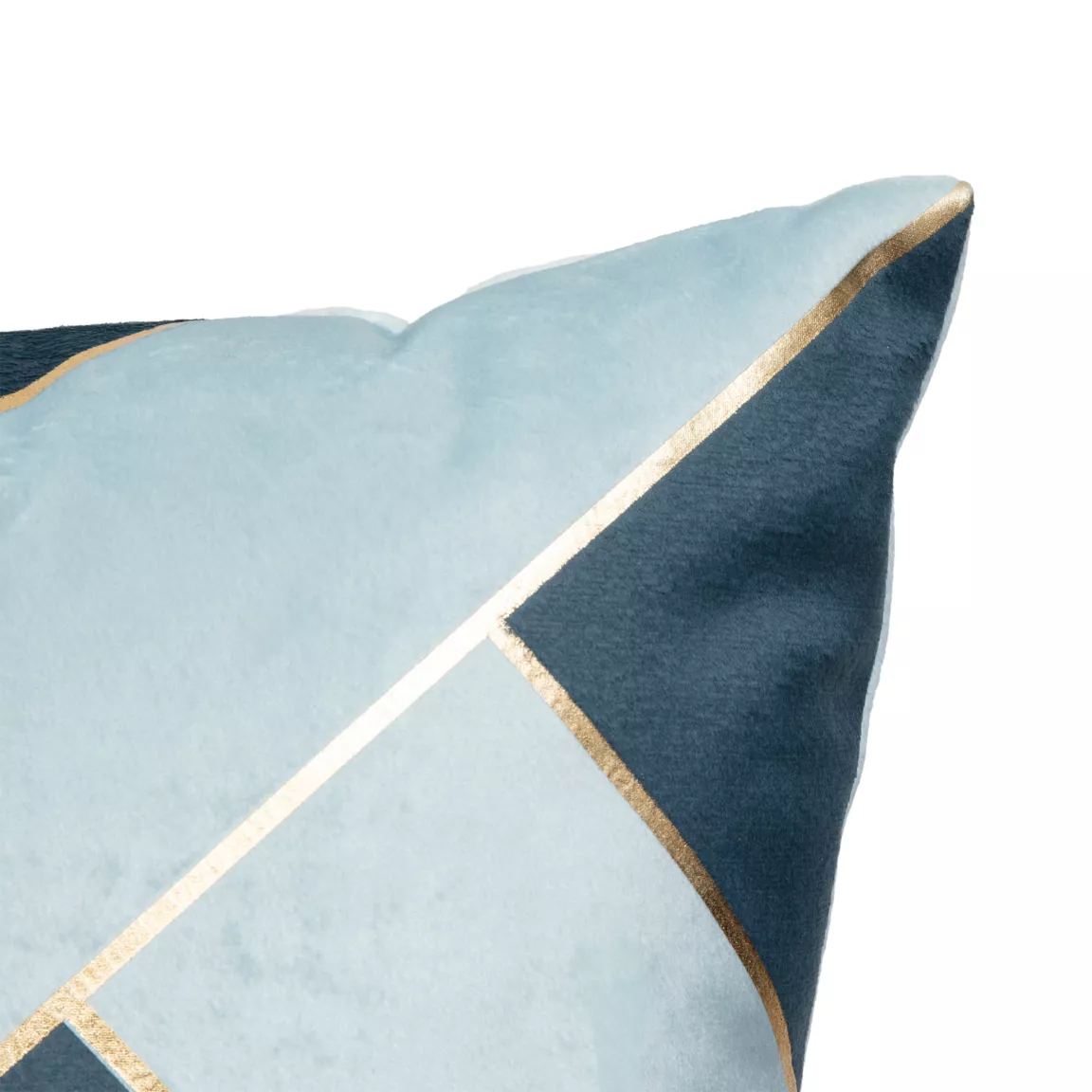 Coussin carré velours (40 x 40 cm) Nelya Bleu