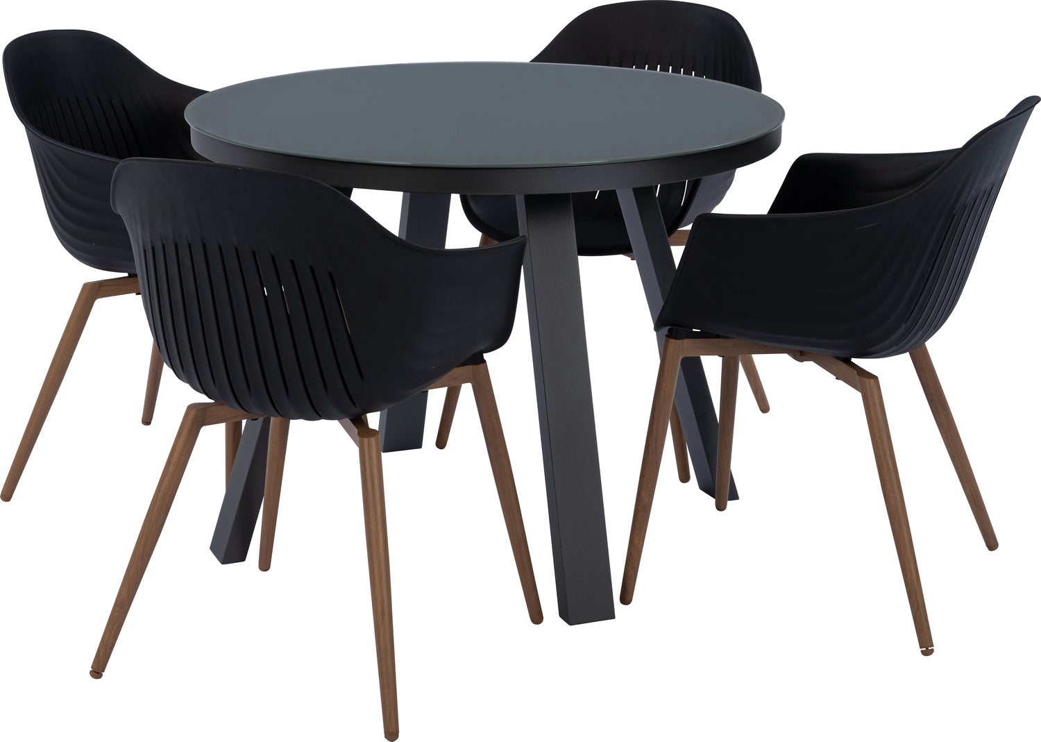 Intratuin eettafel Levi grijs D 100 H 76 cm