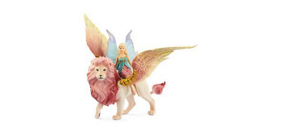 Schleich Spielfigurenset bayala Elfe auf geflügeltem Löwe Spielset