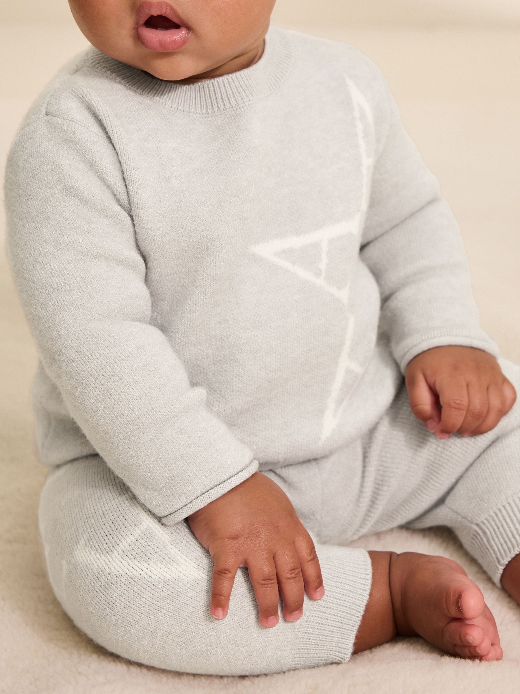 smALLSAINTS Knitted Top and Joggers Baby Boys Set