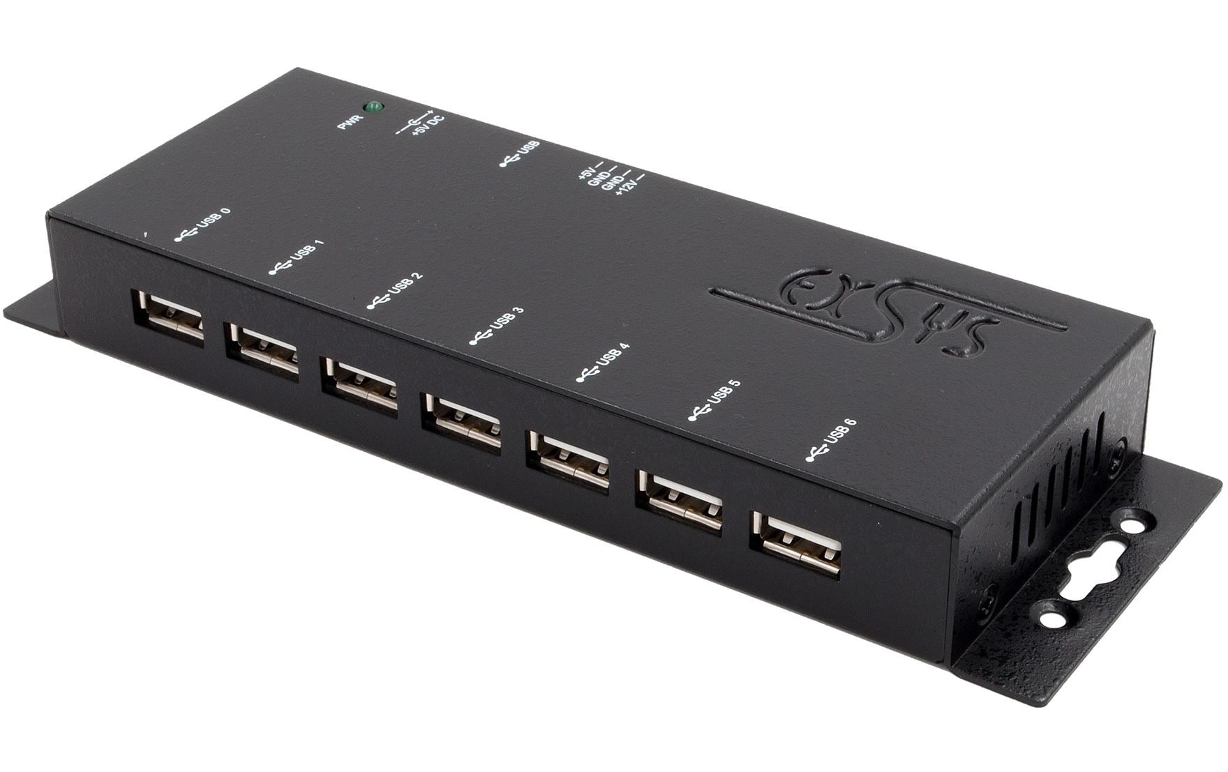 USB-Hub EX-1177-2Verschraubbarer 7-Port USB 2.0 Metall HUB