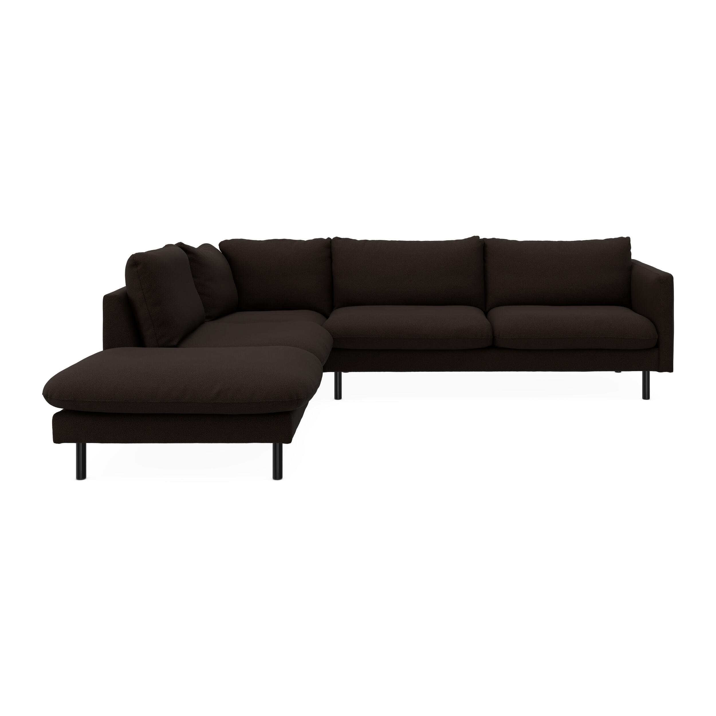 Bjorn venstrevendt sofa med pufafslutning