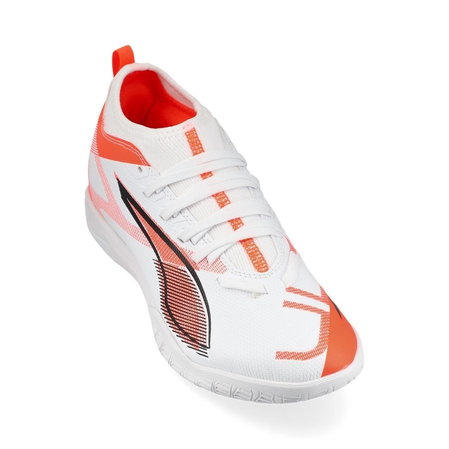 PUMA Ultra 5 Match IT   Mid Unlimited - Blanc/Noir/Glowing Red Enfant