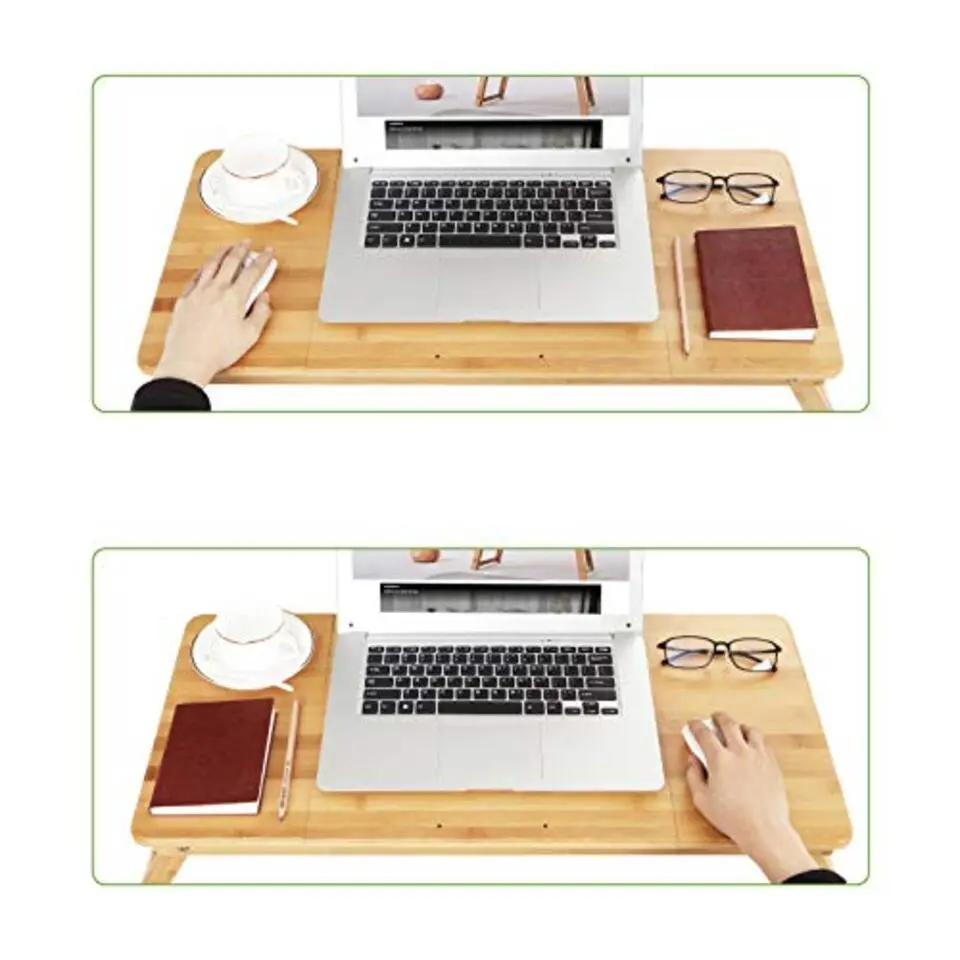 Songmics Bamboe Laptopbureau - Ergonomisch
