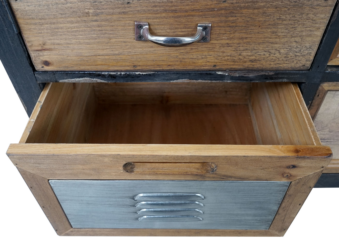 Apotheker-Schrank MCW-A43, Kommode, Tanne Holz massiv Vintage Shabby-Look 100x110x32cm