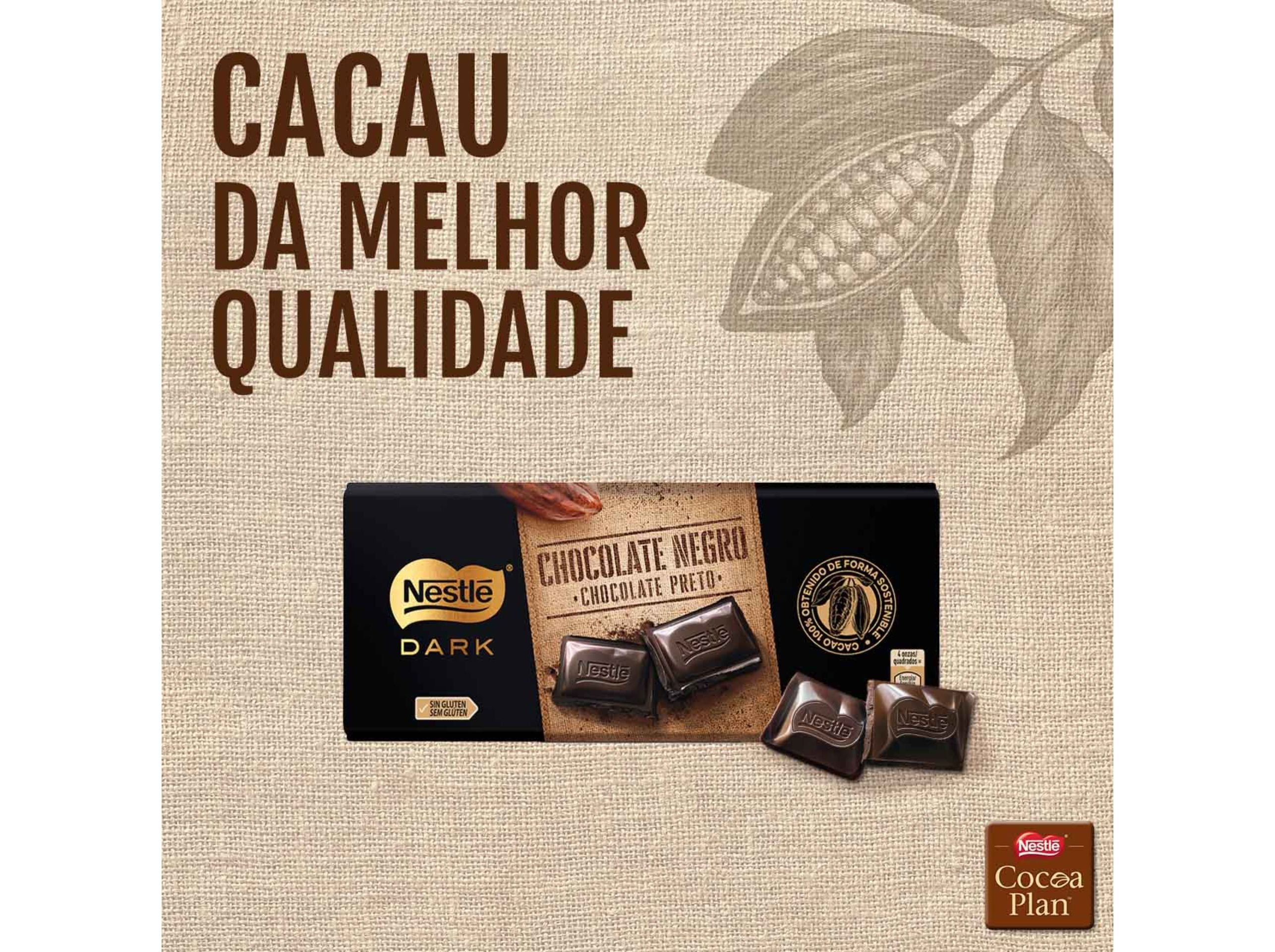 TABLETE NESTLÉ DARK CHOCOLATE PRETO 125G